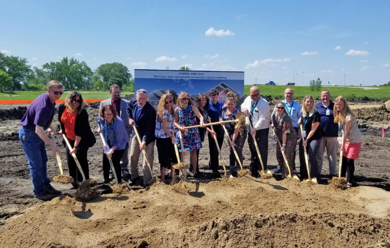 AFSCME CABHS staff break ground at the new 16-bed hospital in Willmar