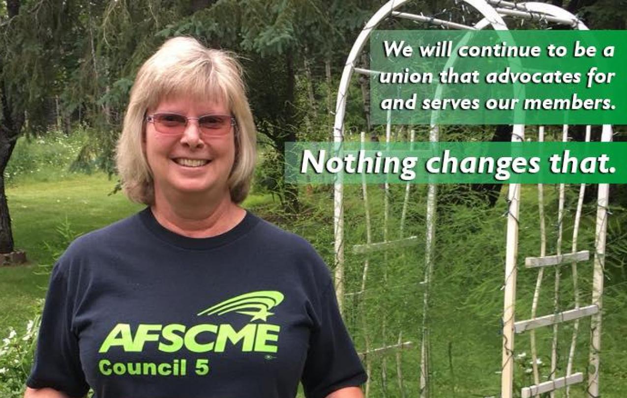 AFSCME Council 5 president Judy Wahlberg